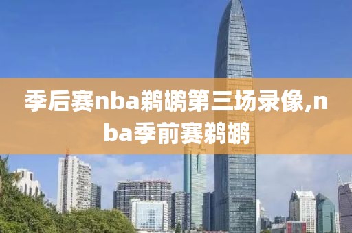 季后赛nba鹈鹕第三场录像,nba季前赛鹈鹕