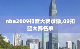 nba2009扣篮大赛录像,09扣篮大赛名单
