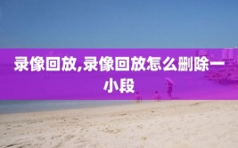 录像回放,录像回放怎么删除一小段