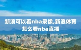 新浪可以看nba录像,新浪体育怎么看nba直播