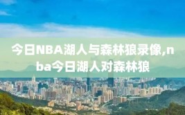 今日NBA湖人与森林狼录像,nba今日湖人对森林狼