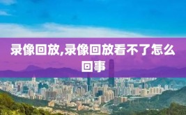 录像回放,录像回放看不了怎么回事