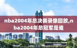 nba2004年总决赛录像回放,nba2004年总冠军是谁