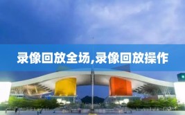 录像回放全场,录像回放操作